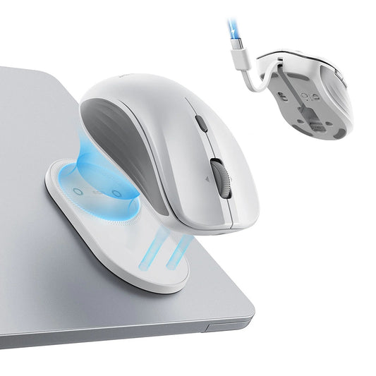 Bezdrátová myš ESR MagMouse, 800DPI - 4800DPI, BT / Wi-Fi, Bílá