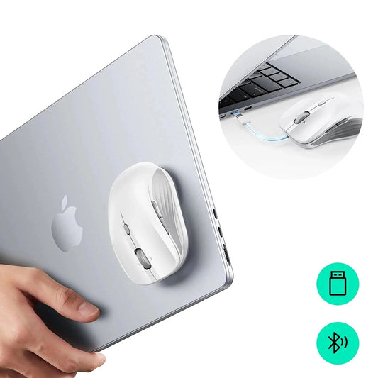 Bezdrátová myš ESR MagMouse, 800DPI - 4800DPI, BT / Wi-Fi, Bílá