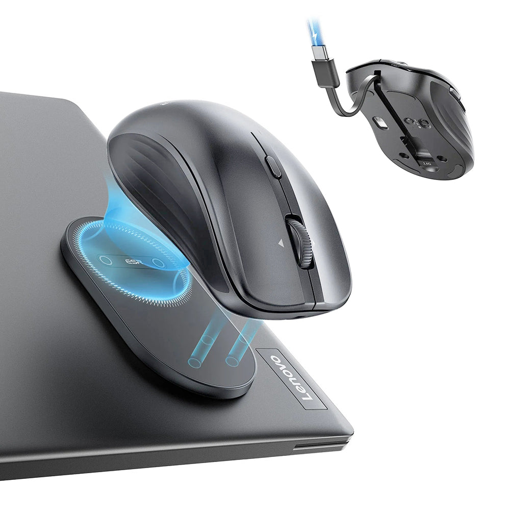 Bezdrátová myš ESR MagMouse, 800DPI - 4800DPI, šedá