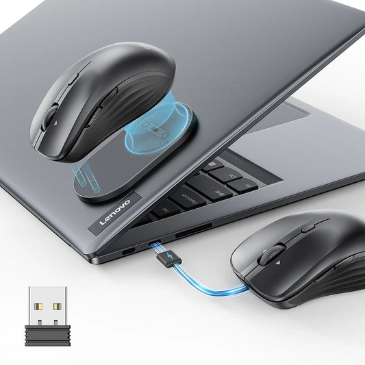 Bezdrátová myš ESR MagMouse, 800DPI - 4800DPI, BT / Wi-Fi, Šedá