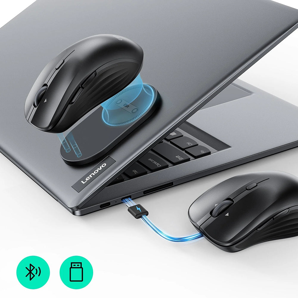 Bezdrátová myš ESR MagMouse, 800DPI - 4800DPI, BT / Wi-Fi, Černá