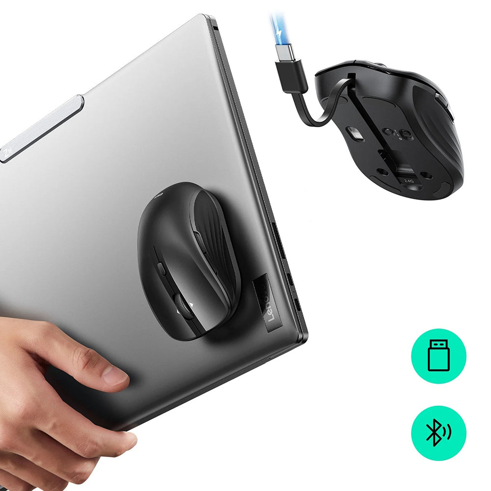 Bezdrátová myš ESR MagMouse, 800DPI - 4800DPI, BT / Wi-Fi, Černá