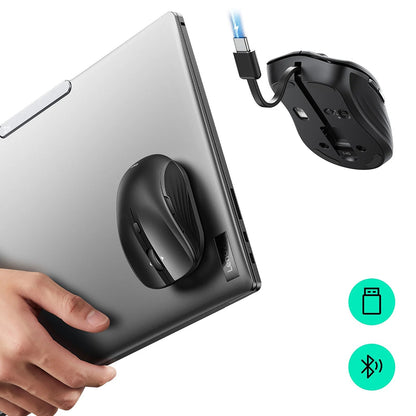 Bezdrátová myš ESR MagMouse, 800DPI - 4800DPI, BT / Wi-Fi, Černá