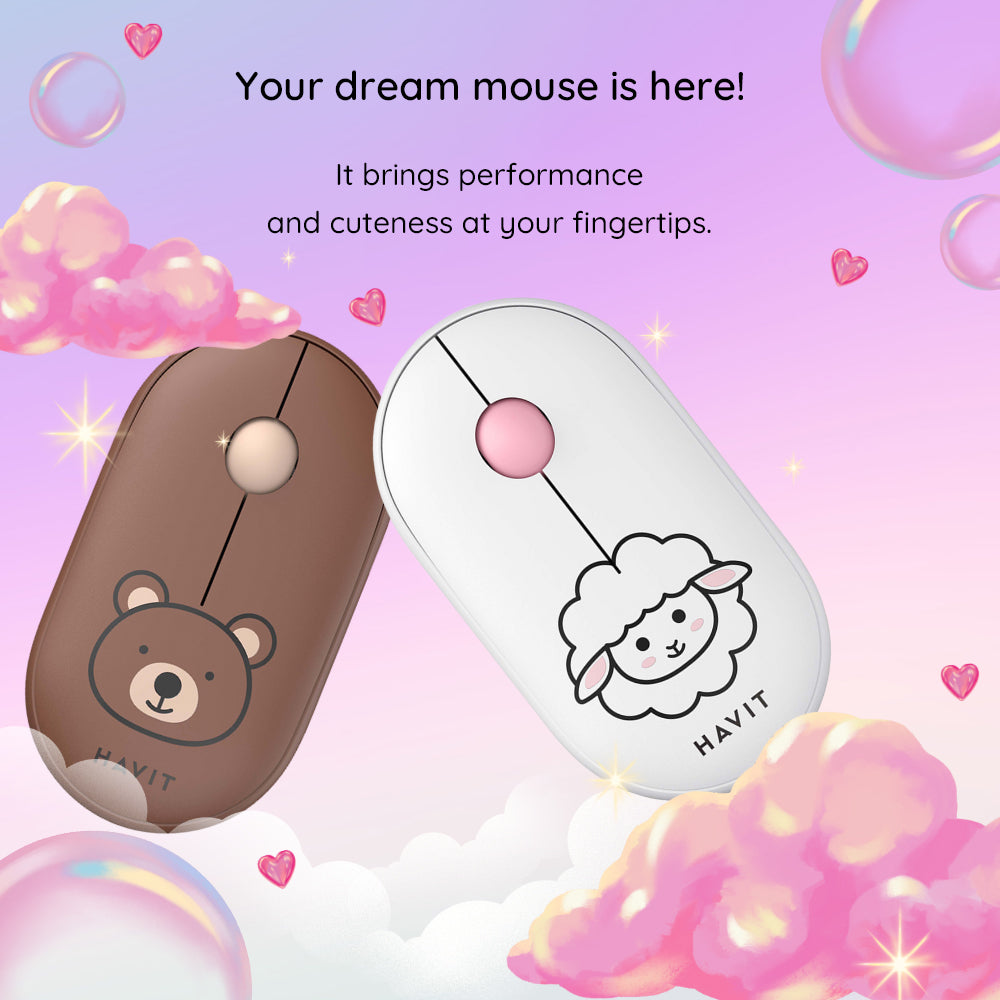 Bezdrátová myš HAVIT MS75GT Pro, 1600DPI, Hnědá