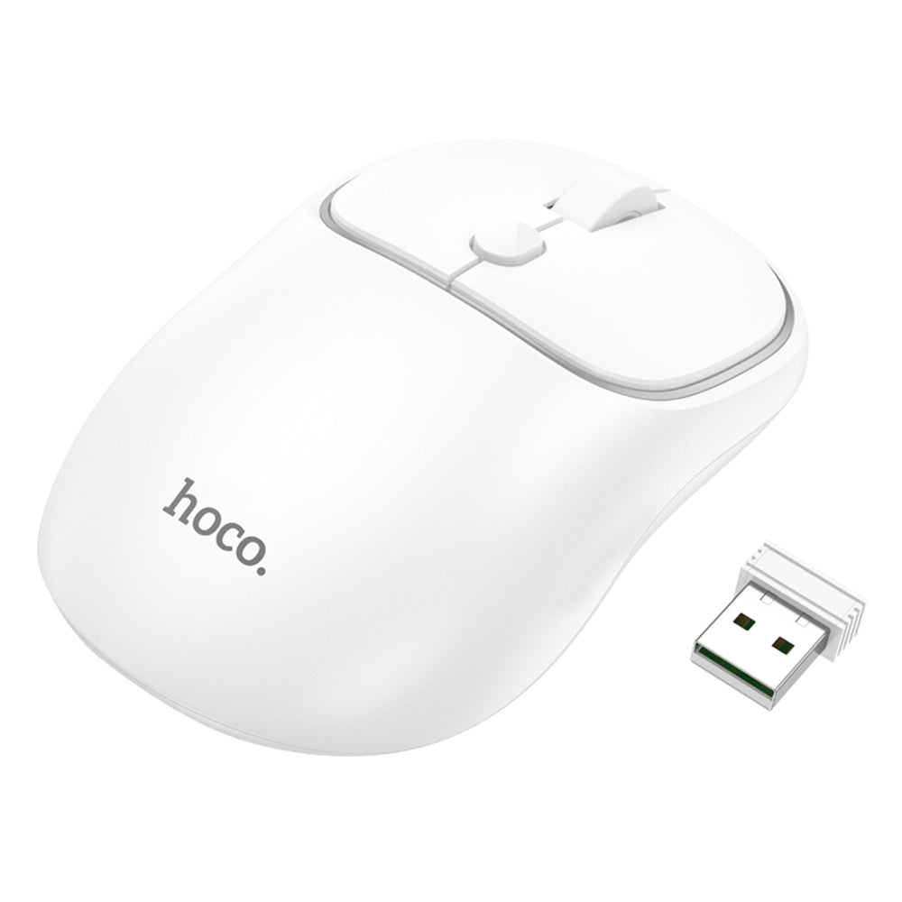 Bezdrátová myš HOCO GM25, 1600DPI, BT / Wi-Fi, Bílá