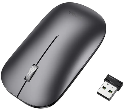 Bezdrátová myš HOCO GM43, 1600DPI, BT / Wi-Fi, Šedá