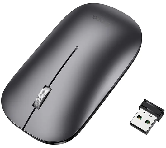 Bezdrátová myš HOCO GM43, 1600DPI, BT / Wi-Fi, Šedá
