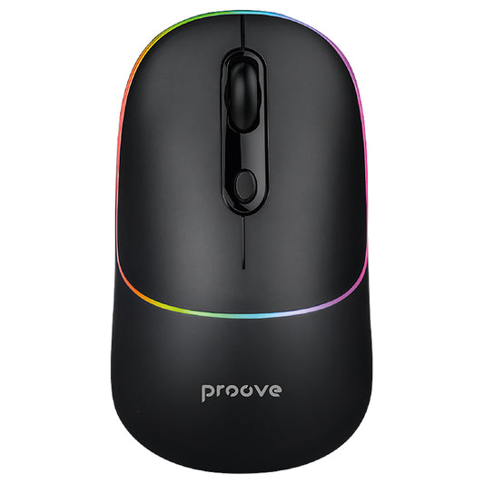 Bezdrátová myš Proove Blink, RGB, 800DPI - 1600DPI, BT / Wi-Fi, Černá WMBL00002001