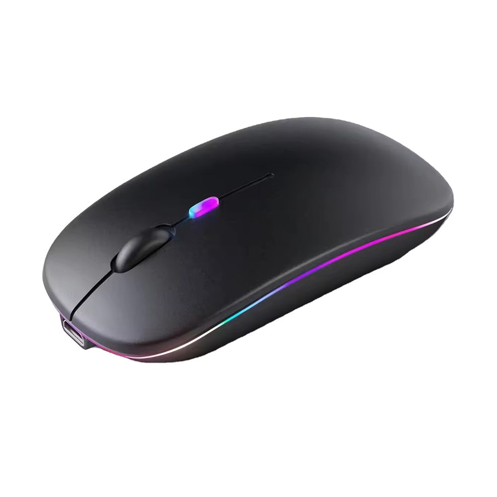 Bezdrátová myš Techsuit M1, RGB, 1600DPI, BT / Wi-Fi, černá