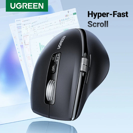 Bezdrátová myš UGREEN M751, 5000DPI, BT / Wi-Fi, Černá