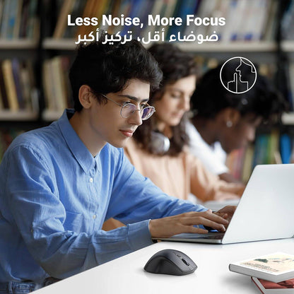 Bezdrátová myš UGREEN MU101, 4000DPI, BT / Wi-Fi, černá