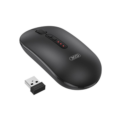 Bezdrátová myš XO Design M13 Silent Tri-mode, 1600DPI, BT / Wi-Fi, černá