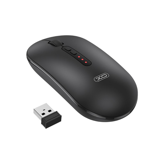 Bezdrátová myš XO Design M13 Silent Tri-mode, 1600DPI, BT / Wi-Fi, černá
