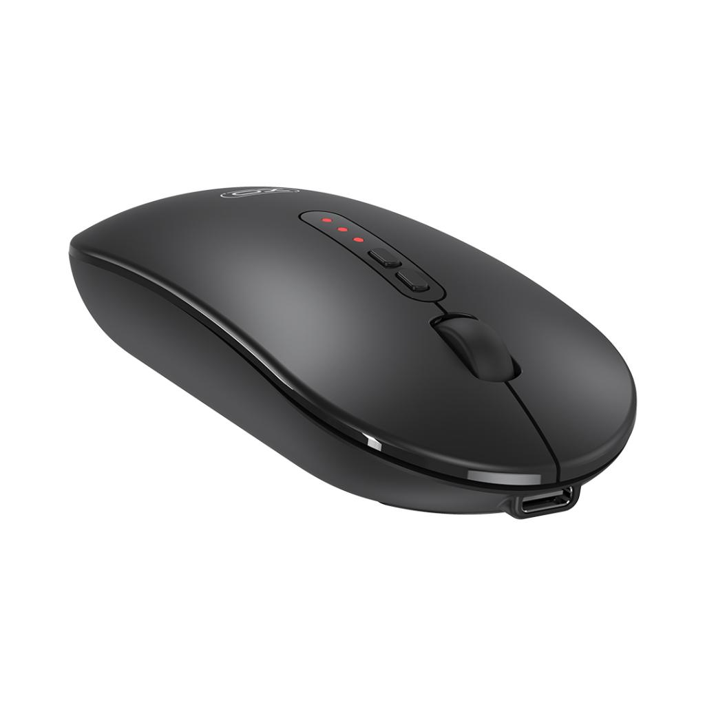 Bezdrátová myš XO Design M13 Silent Tri-mode, 1600DPI, BT / Wi-Fi, černá