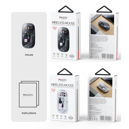 Bezdrátová myš Yesido KB29, 800DPI - 1600DPI, BT / Wi-Fi, Bílá