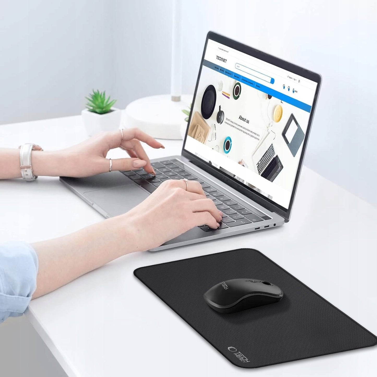 MousePad Tech-Protect A100, 350mm x 250mm, Černý