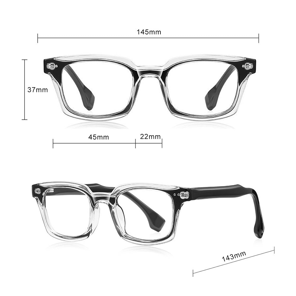 Pánské počítačové brýle Techsuit LS084, proti modrému světlu, modré průhledné
