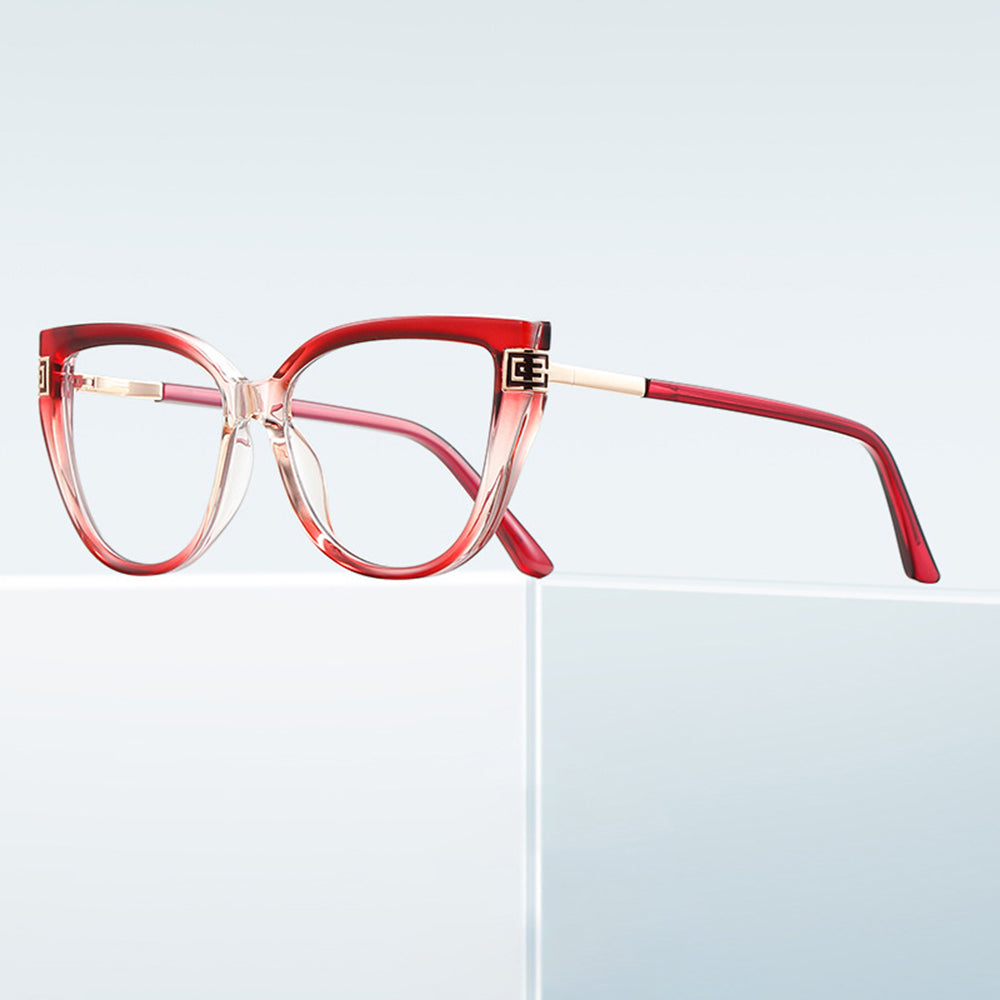 Dámské počítačové brýle Techsuit 2259, Anti-Blue Light, Červené