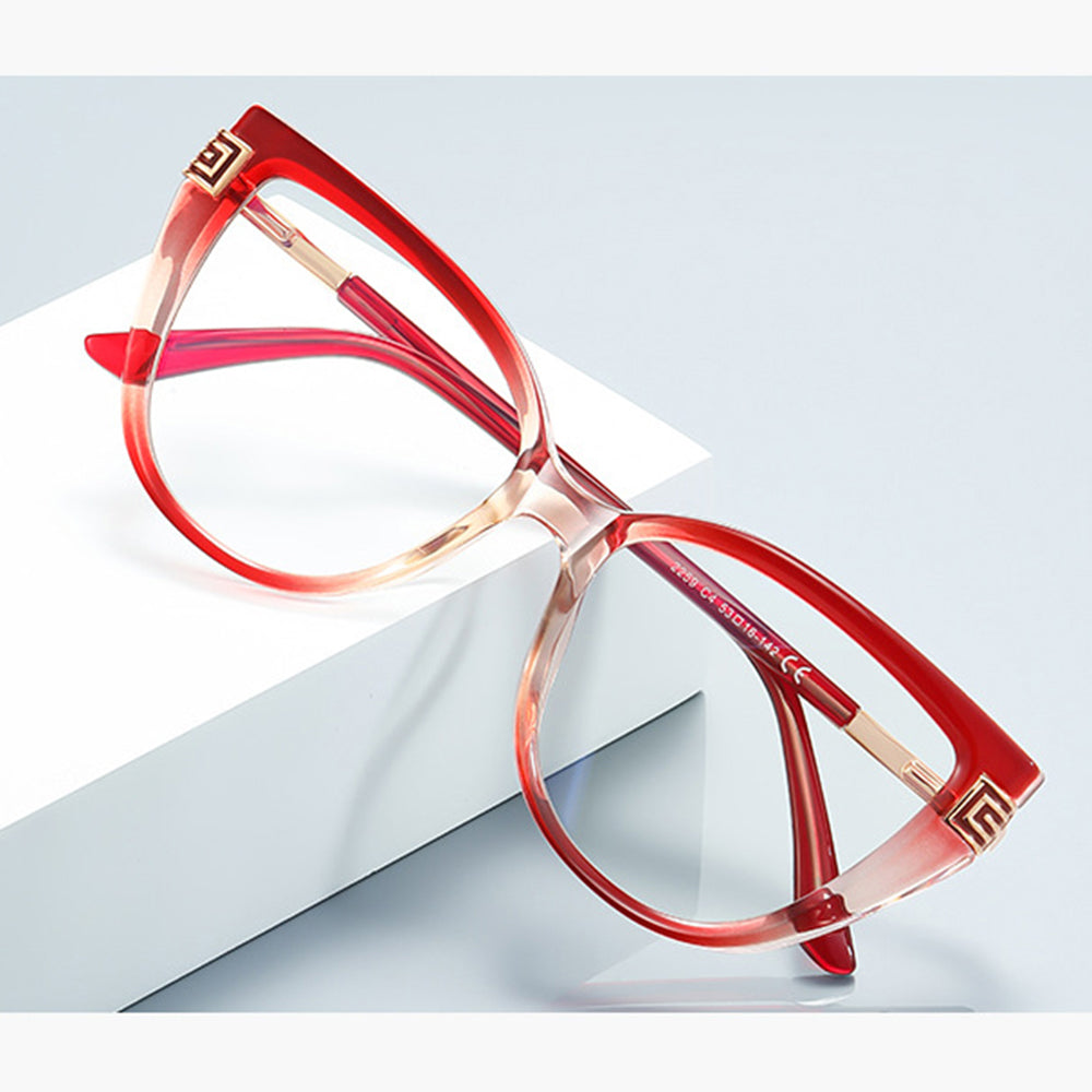 Dámské počítačové brýle Techsuit 2259, Anti-Blue Light, Červené