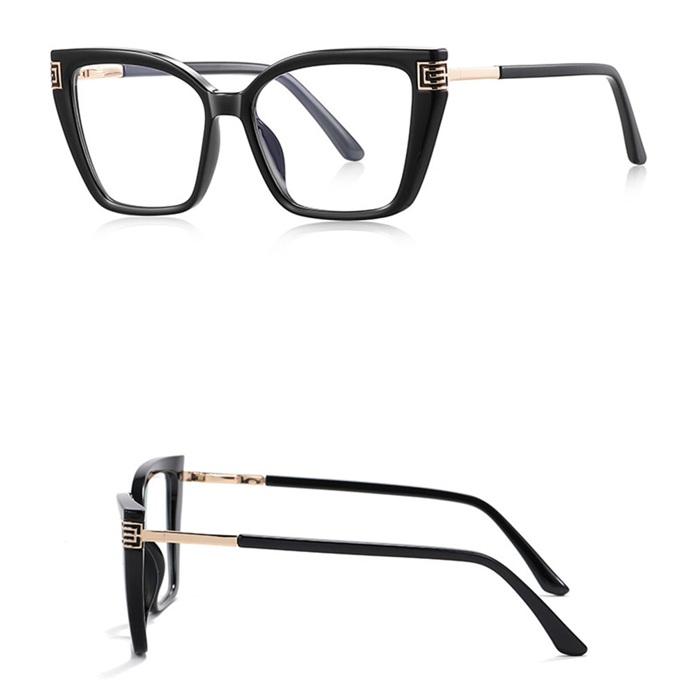 Dámské počítačové brýle Techsuit 2260, Anti-Blue Light, černé zlaté