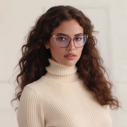 Dámské počítačové brýle Techsuit 2260, Anti-Blue Light, černé zlaté