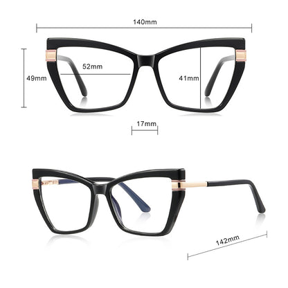 Dámské počítačové brýle Techsuit 2269, Anti-Blue Light, černé