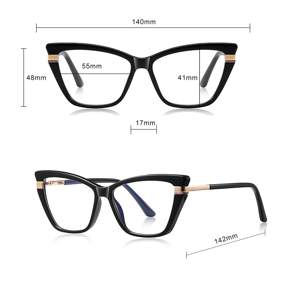 Dámské počítačové brýle Techsuit 2271, Anti-Blue Light, Světle hnědé