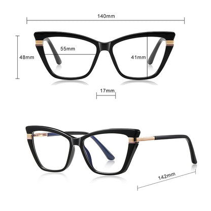 Dámské počítačové brýle Techsuit 2271, Anti-Blue Light, černé