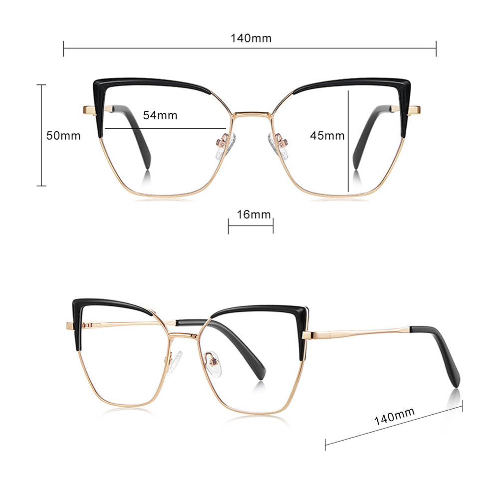 Dámské počítačové brýle Techsuit 3156, Anti-Blue Light, Růžově zlaté