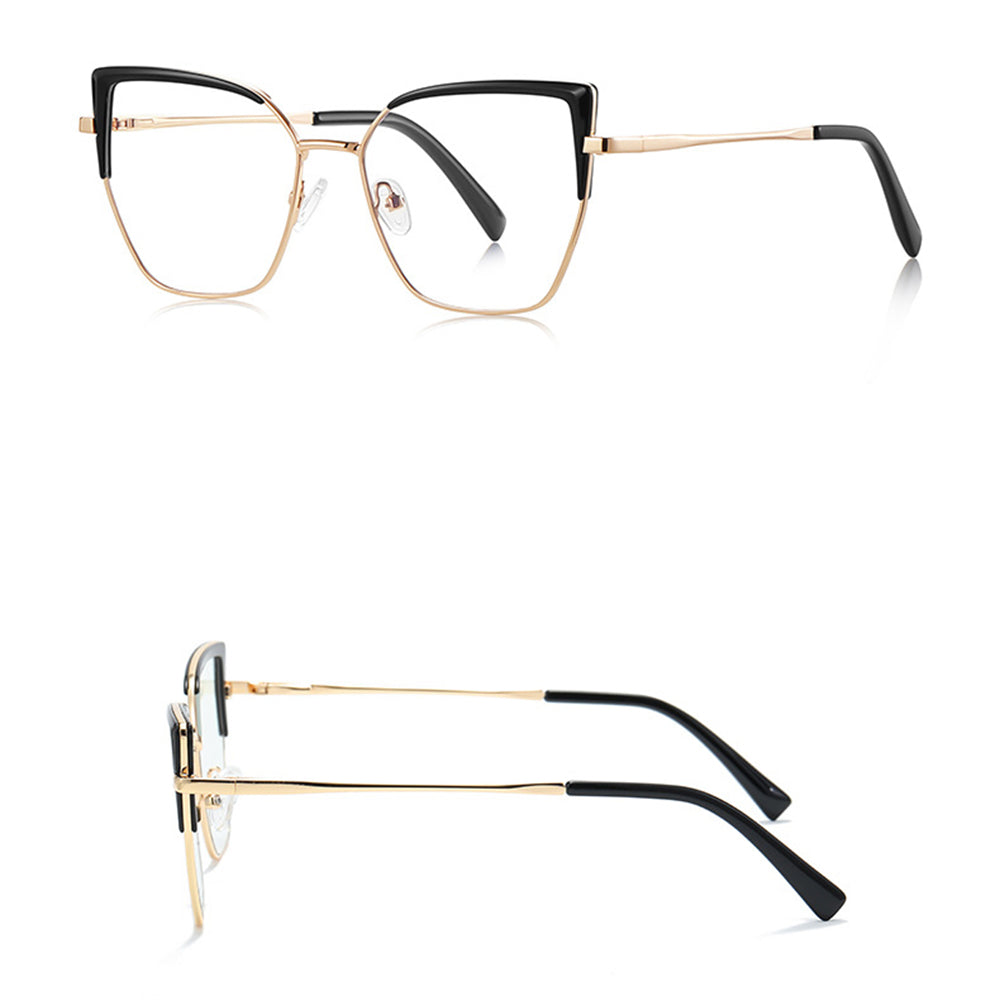 Dámské počítačové brýle Techsuit 3156, Anti-Blue Light, černé zlaté