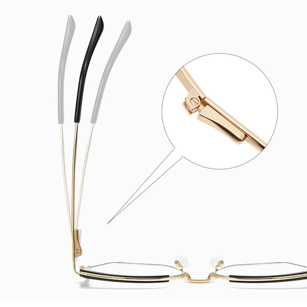 Dámské počítačové brýle Techsuit 3156, Anti-Blue Light, černé zlaté