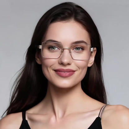 Techsuit 3160 Women's Computer Glasses, Anti-Blue Light, Pink Gold