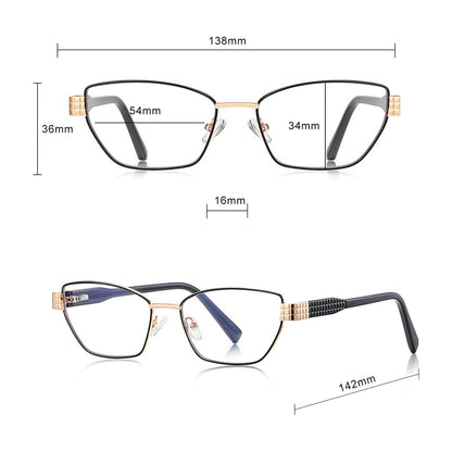 Dámské počítačové brýle Techsuit 3162, Anti-Blue Light, Zlaté