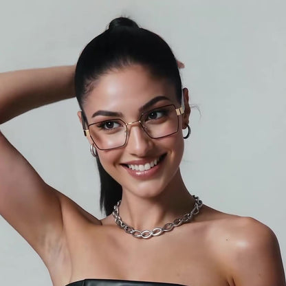 Dámské počítačové brýle Techsuit 3169, Anti-Blue Light, Hnědé