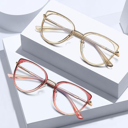 Dámské počítačové brýle Techsuit 82290, Anti-Blue Light, Růžově zlaté