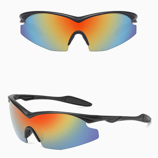 Unisex cyklistické brýle Techsuit 1806, UV ochrana, černé oranžové žluté