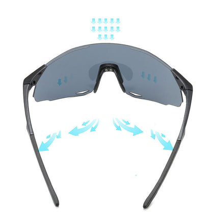 Unisex cyklistické brýle Techsuit 8853, černo-šedé