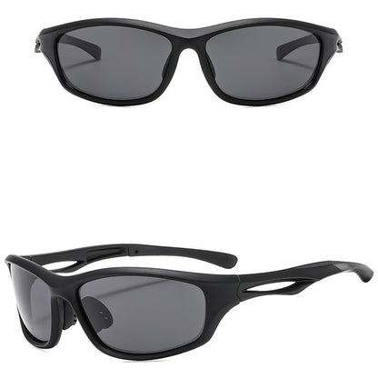 Unisex cyklistické brýle Techsuit 9309, polarizované, černošedé