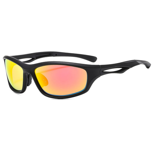 Unisex cyklistické brýle Techsuit 9309, polarizované, černo-červené