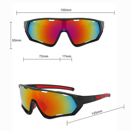 Unisex cyklistické brýle Techsuit 9330, černo-červené