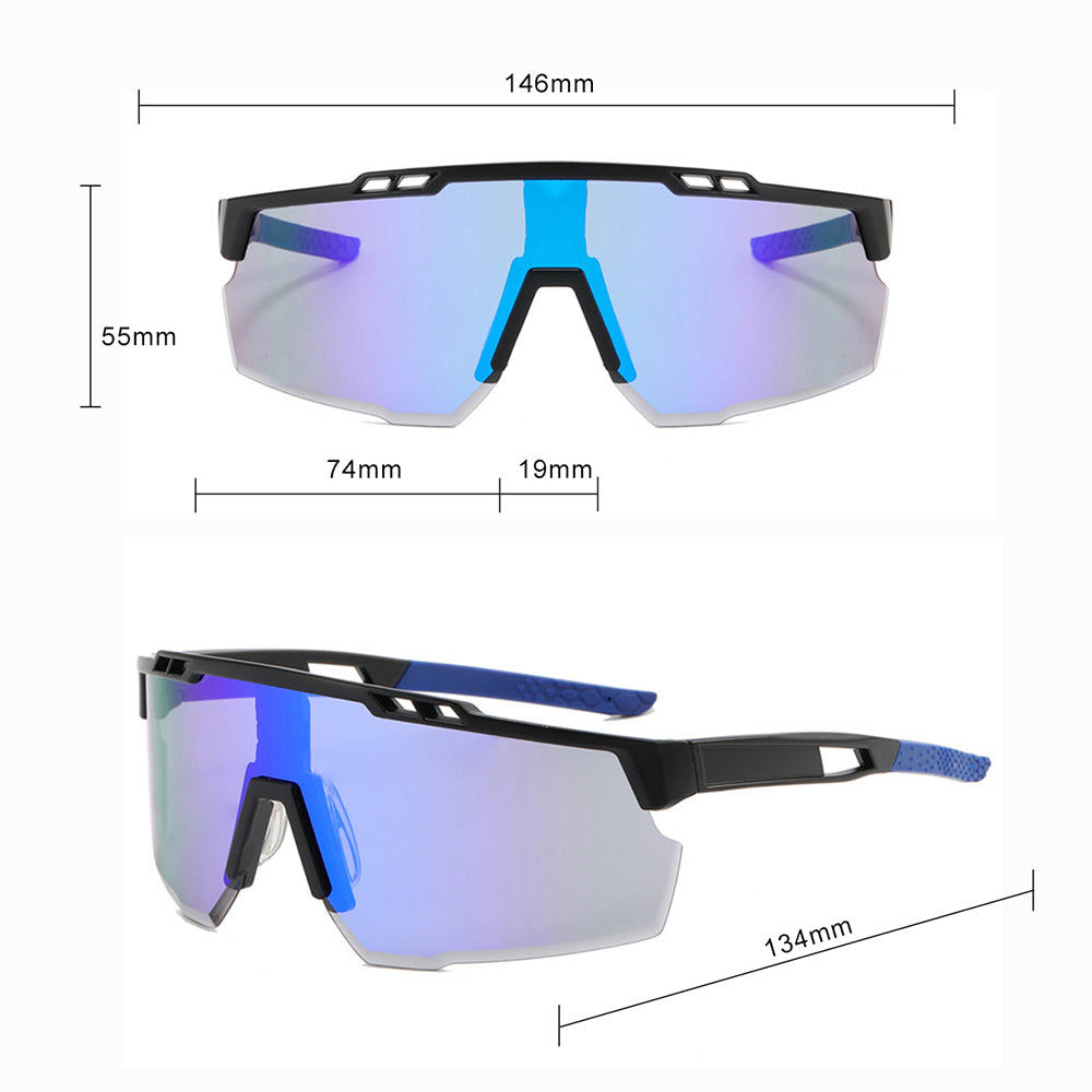 Unisex cyklistické brýle Techsuit 9963, černo-oranžové