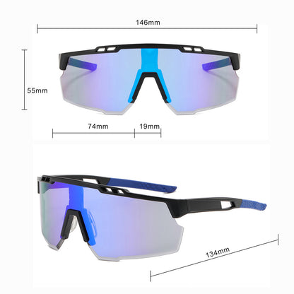 Unisex cyklistické brýle Techsuit 9963, černé fialové