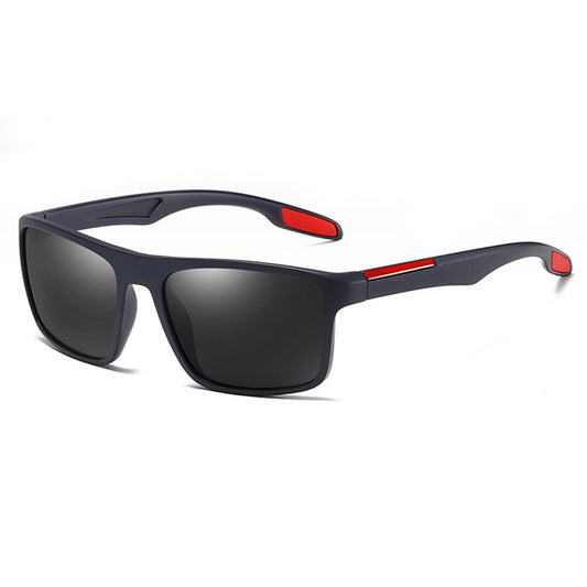 Pánské sluneční brýle Techsuit TR90 (MM101), polarizované, UV ochrana, modro-červené