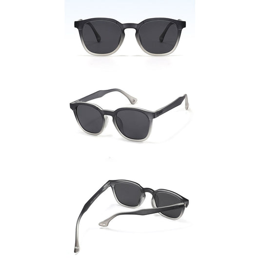 Dětské sluneční brýle Techsuit 691, polarizované, UV ochrana, černé modré zelené gradient