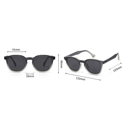 Dětské sluneční brýle Techsuit 691, polarizované, UV ochrana, černé modré zelené gradient