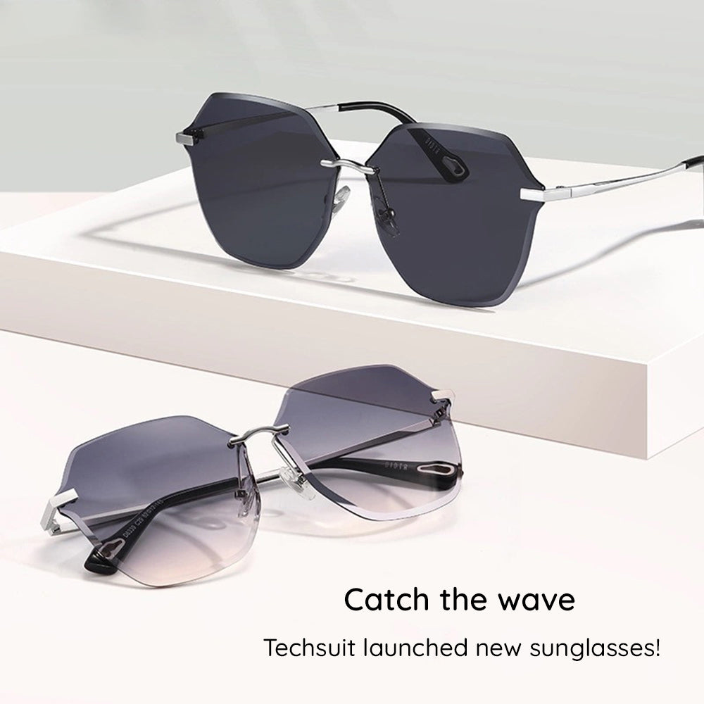 Dámské sluneční brýle Techsuit 8195, černo-stříbrné