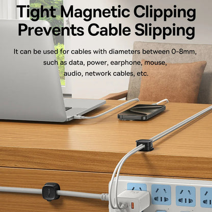 Organizátor kabelů Baseus Lite Magnetic, sada 3 kusy, černá B01331106111-00