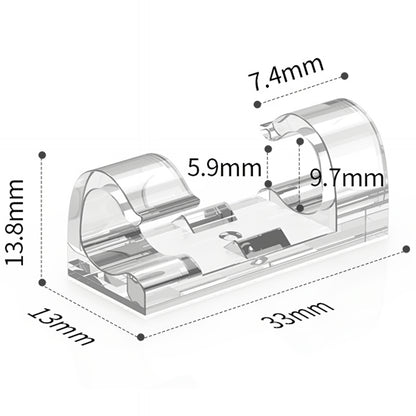 Organizér kabelů CableCreation CT1001, sada 50 kusů, průhledný