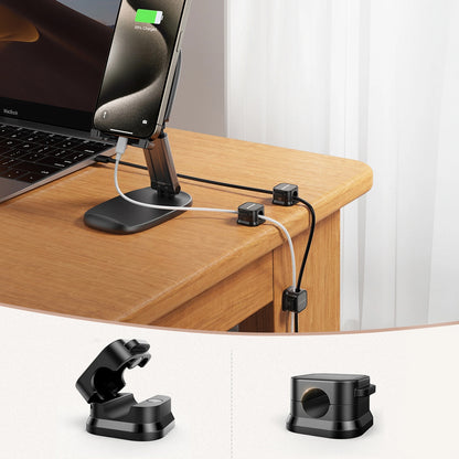 Joyroom JR-ZS368 Cable Organizer, Set of 6 Pieces, Black