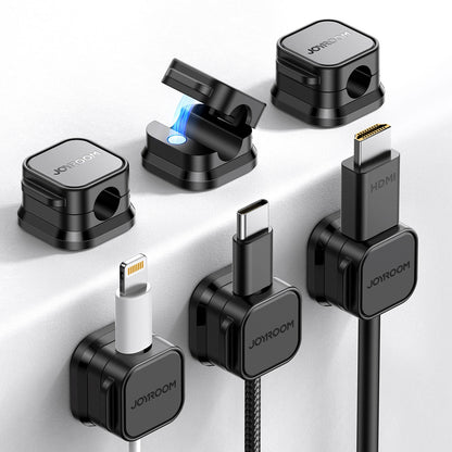 Joyroom JR-ZS368 Cable Organizer, Set of 6 Pieces, Black